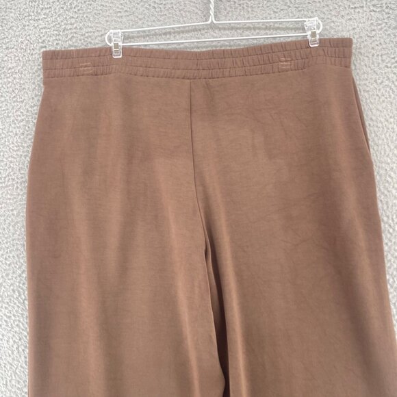 Westbound Pants Womens 1X Plus Brown Sweats Loungewear Wide Leg Stretch Pockets - Picture 4 of 13